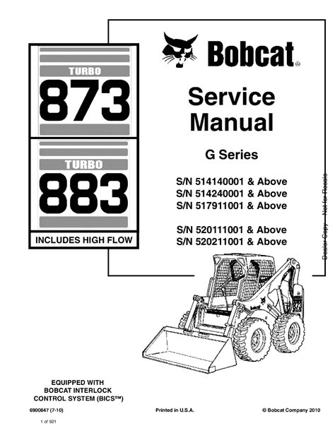 bobcat 873 skid steer troubleshooting|bobcat 873 skid steer specs.